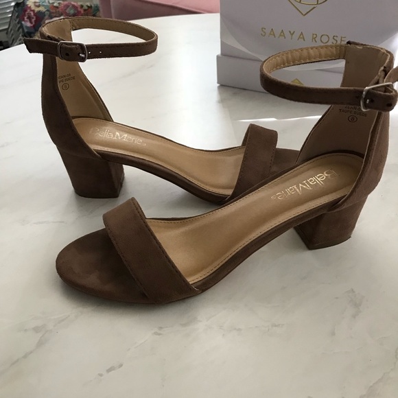 Suede Ankle Strap Heels - Picture 3 of 5